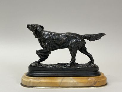Jules Moignez (1835-1894). 
Chien à l'arret,...