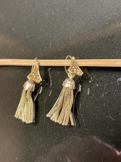 Paire de pendants d'oreille en or 750°/00
L:...