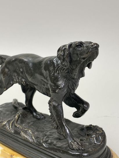 Jules Moignez (1835-1894). 
Chien à l'arret,...