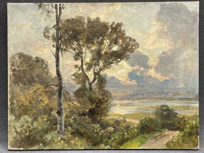 Henri ZUBER (1844-1909)
Paysage mediterranéen.
huile...