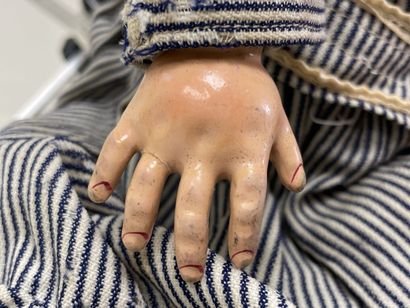 Jolie poupée allemande tête porcelaine, marquée...