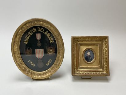 Portrait miniature d'Augustin Delamarre,...
