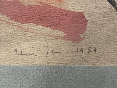 Elvire JAN (1904-1996) 
composition abstraite
aquarelle...
