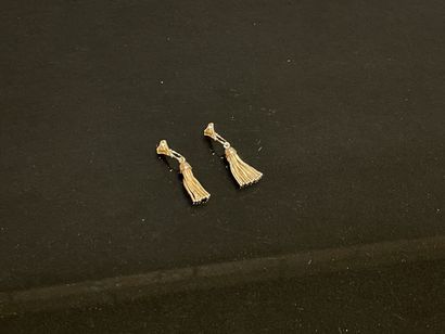 Paire de pendants d'oreille en or 750°/00
L:...