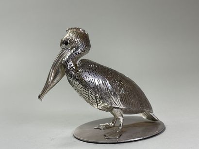CHRISTOFLE: 
Pélican
Statuette en métal argenté...