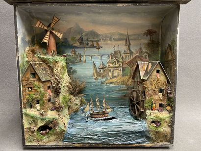 Diorama automate FOURNIER en papier, carton...