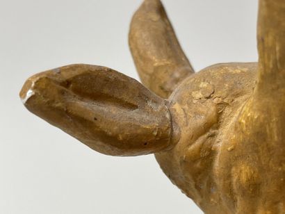 Jean TERZIEFF (1894-1978)
Woman with a fawn.
Patinated...