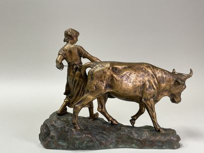 E. DROUOT (1859-1945) d'après.
Paysanne et...