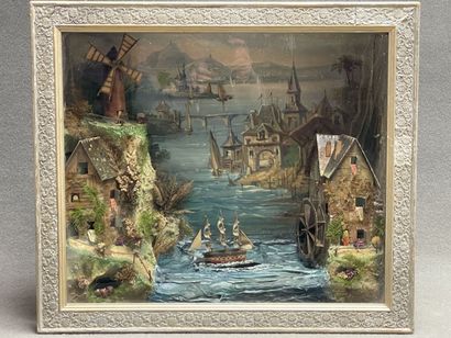 Diorama automate FOURNIER en papier, carton...