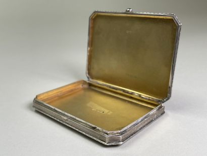 Etui en argent, 925°/00; intérieur vermeillé,...