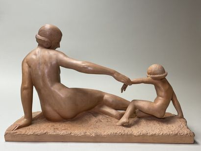 Marcel BOURAINE (1886-1948)
Woman and child.
Large...