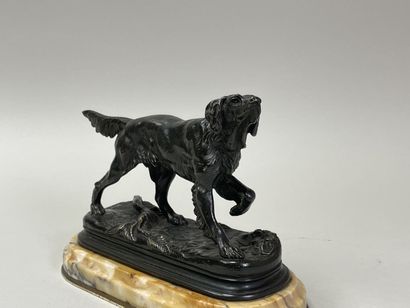 Jules Moignez (1835-1894). 
Chien à l'arret,...