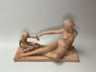 Marcel BOURAINE (1886-1948)
Woman and child.
Large...