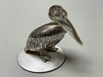 CHRISTOFLE: 
Pélican
Statuette en métal argenté...