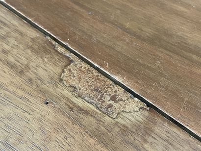 Mahogany shutter table with six legs.
Carries...