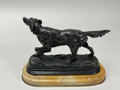 Jules Moignez (1835-1894). 
Chien à l'arret,...