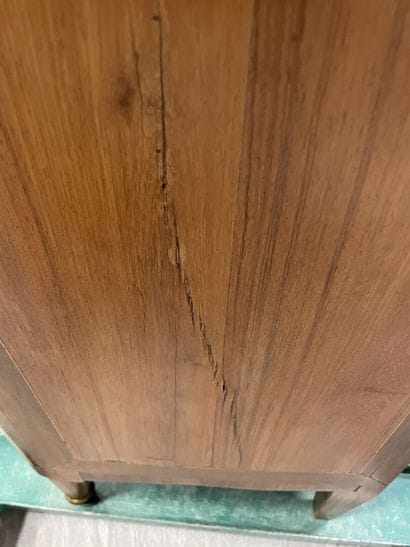 Straight secretary inlaid with satinwood...
