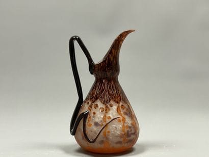 Le Verre Français
Grand pichet en verre marbré...