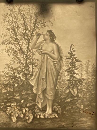 Set of twelve lithophanies. 
13 x 11 cm....