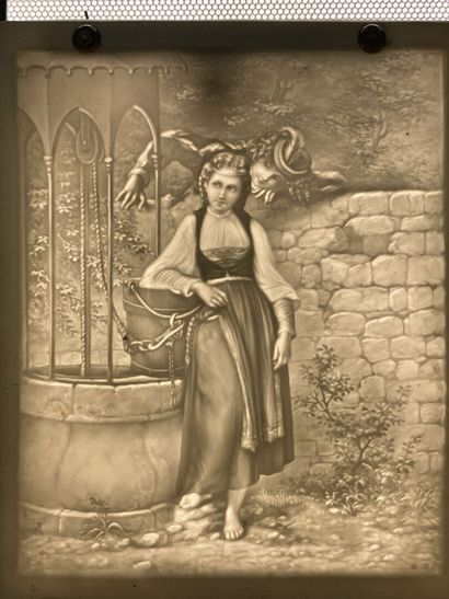 Set of twelve lithophanies. 
13 x 11 cm....