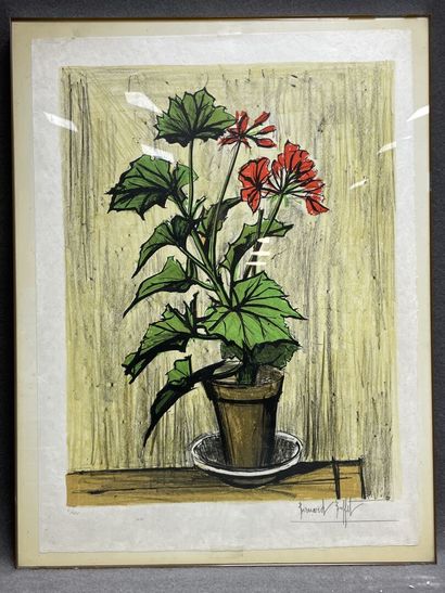 Bernard BUFFET (1928-1999) 
Géraniums (1976)
Lithographie...