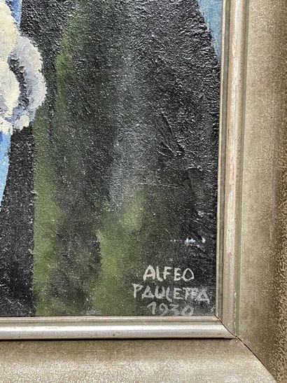 Alfeo Pauletta ( début XX°)
Portrait de femme.
Huile...