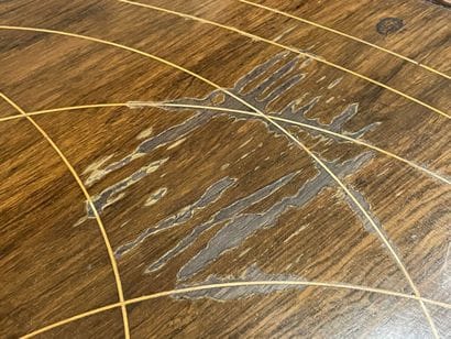 Marquetry pedestal table with swivel top,...