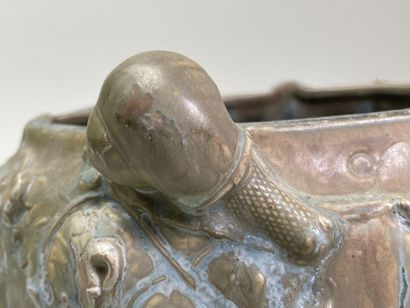 DENBAC. 
Enamelled stoneware pot cover with...