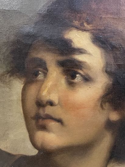 Italian school XIX°.
Portrait of a young...