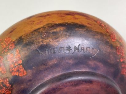 DAUM Nancy Candy jar in marbled glass with...