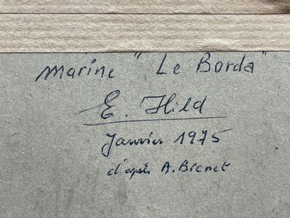 E.Hild d'après BRENET Albert. 
Marines.
Trois...