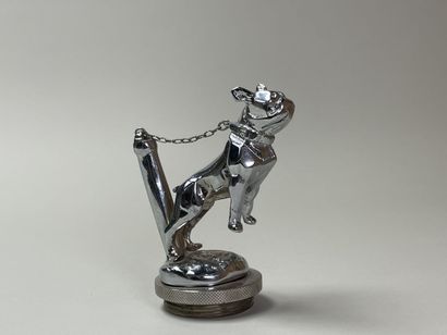 Mascotte bouledogue, chien de garde en métal...
