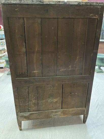 Straight secretary inlaid with satinwood...