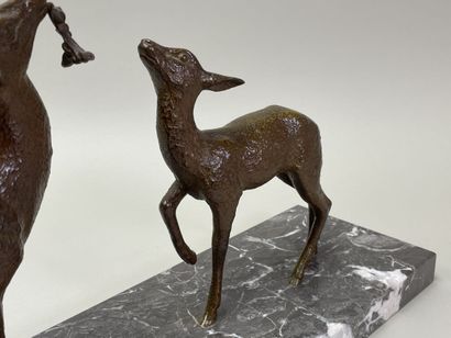 Ecole Française début XX°
Biche et son faon....