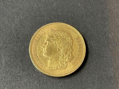 20 francs gold Swiss coin.1889