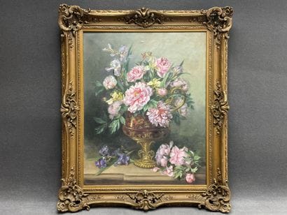 C. MANIERE (XIX°- XX°)
Grand bouquet de fleurs.
huile...
