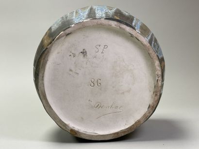 DENBAC. 
Enamelled stoneware pot cover with...