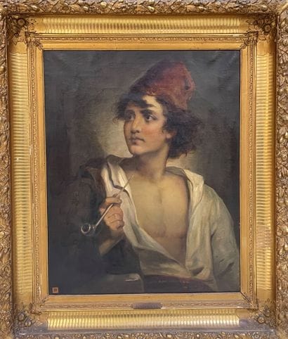 Italian school XIX°.
Portrait of a young...