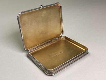 Etui en argent, 925°/00; intérieur vermeillé,...