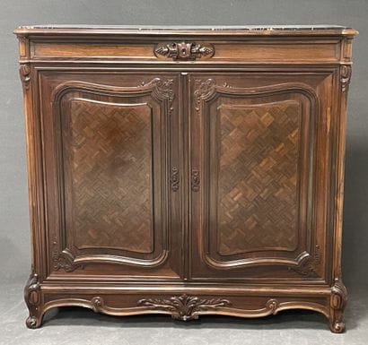 Jeanselme house. 
Low sideboard in palisander...