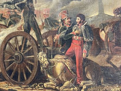 Ecole française fin XIX°
Bataille Napoléonienne.
Grande...