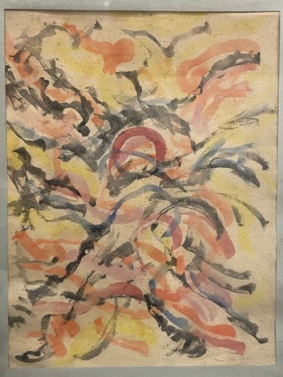 Elvire JAN (1904-1996) 
composition abstraite
aquarelle...