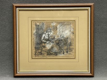 Frédéric JACQUE (1859-1931)
His wife and...