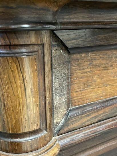 Jeanselme house. 
Low sideboard in palisander...