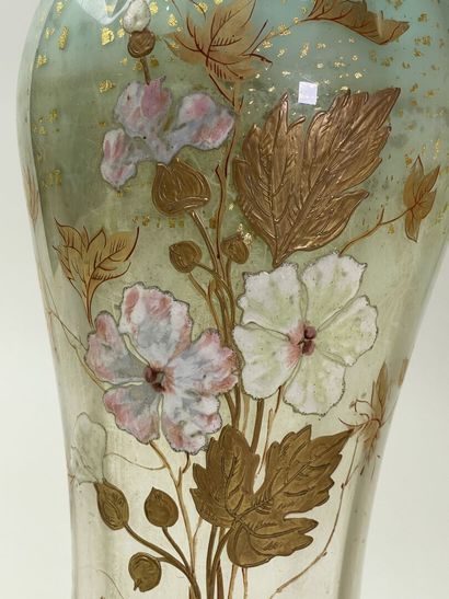 Vase out of enamelled and gilded glass of...