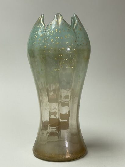Vase out of enamelled and gilded glass of...
