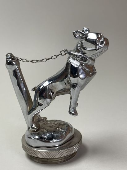 Mascotte bouledogue, chien de garde en métal...