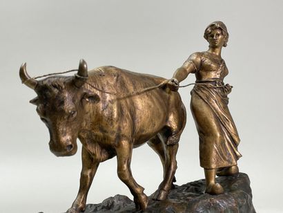 E. DROUOT (1859-1945) d'après.
Paysanne et...