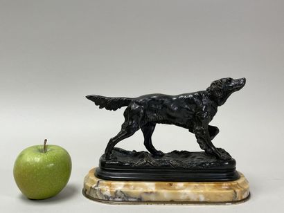 Jules Moignez (1835-1894). 
Chien à l'arret,...
