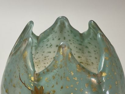 Vase out of enamelled and gilded glass of...